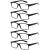 Reading Glasses 5 Pairs Quality Readers Spring Hinge Glasses for Reading for Men and Women 5 Pack Black 2.5 x