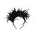 Lurrose 20s Headband Feather Hairband Wedding Headwear Vinatge Party Gatsby Costume Accessories (Black)