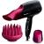 Panasonic EH-NA65 Nanoe Hair Dryer with Diffuser Quick Dry & Styling Nozzle - Visibly Improved Shine (Pink) Gifts for women NA65 Pink