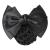 AKOAK 2 Pcs Black Bowknot Decor Snood Net Barrette Hair Clip Bun Cover
