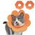 2 pieces of sore crane cats collar soft cat protective collar wound healing protection cone anti-bite protective collar for cats puppies (orange m) m a-orange
