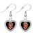 San Francisco Giants Crystal Heart Earrings Pierced