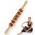 Massage roller with handle massage wood anti -cellulite massage device Maderotherapy set massage roller body scooter for legs neck 1 piece natural wood color.