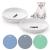 Ceramic Cat Food Plates: Cat Wet Food Bowls Cat Feeding Wide Bowls to Stress Relief of Whisker Fatigue Cat Dishes White & Black