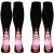 Compression Socks / Stockings for Men & Women Better Blood Circulation Black & Pink S/M(For Women 4-6.5 / For Men 4-8)2 same pair Black & Pink S-M