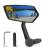 Arkham bike mirror HD real glass extra large mirror area bike mirror for left handlebar 15-20mm bicycle back mirror for e-bike handlebar end (left 1 piece) square left
