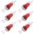 Pawfly 6 PCs check valve aquarium red plastic one-way setback valves pump protection for standard 0.5cm airline hoses fish pool accessories 6 PCs (red)