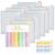 Caydo Scrapbook Paper Storage Organizer with 60 Sticky Index Tabs 10 Pack Plastic Paper Storage Bag for Holding 12 x 12 Inch Scrapbook Paper Cardstock Vinyl Paper and Paper File
