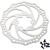 Teyssor 140mm 160mm 180mm 203mm Bike Disc Brake Rotor with 6 Bolts Fit for Road Bike Mountain Bike BMX MTB Silver 160mm