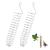 2PCS Parrot Basket Bird Foraging Toy Parrot Feeder Stainless Steel Feeding Bird Cage Device for Wheat Ears Fruits Vegetables Bread Meat Feeding(26.5 4.5cm Silver) Chargeur en spirale