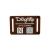 DogTap Light Big digital dog brand for medium to large dogs with NFC chip and QR code for contact details and profile made of silicone waterproof flexible 67 x 40 mm brown