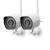 Zmodo Outdoor Wireless (2 Pack), 1080p Full HD Home Security Camera System, Works with Alexa and Google Assistant, White (ZM-W0002-2) 2 Count (Pack of 1)