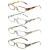 Cojwis 4 Pack Reading Classes Women Glasses Spring Sharnian Stylish multi -colored reader HD clear lens for women (4 color 2.50 multiplier_x) 4 Mix color 2.5 x