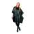 Betty Dain 324V Jumbo Shampoo Cape, Waterproof, Stain Resistant Vinyl, Touch-and-Close Fastener, Soft, Water Resistant, Nylon Neckband, Safe For All Salon Processes, 45" x 54" Long, Extra Large, Black