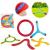 deAO 5-Piece Colorful Boomerang for Kids Return Boomerang Sports Toy Frisbee Ring for Beginners and Young Throwers