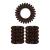 10 Set spiral hair tie - hair tie for less split and broken hair - hair tie spiral for fine hair parts - telephone cable spiral hair rubber dark brown 3.5 cm 10 pieces (1 Pack) dark brown