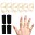 10Pcs Oval Finger Splints & Sleeves Kit  6 Graduated Oval Trigger Finger Splint & 4 Finger Sleeves for Trigger/Mallet/Arthritis/Straightening  Finger Brace Support for Thumb/Middle/Ring/Index/Pinky(Size 4 5 6 7 8 9)