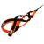 LASALINE dog harness X Back for Canicross dog sport Dogscooter Bikejoring sled in black neon orange M