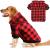 Blaoicni Plaid Dog Hoodie Sweatshirt Sweater for Medium Dogs Cat Puppy Clothes Coat Warm and Soft XL