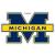 Michigan Stickers University of Mich Vinyl Decal (Choose Your Size) Football Michigan Wolverine Vinyl Sticker Die ut, M Team Logo Blue (3 inch - Longer Side)