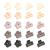 Yovell Small Hair Clips 20 PCS Mini Claw Clips for Girls Women Non slip Cute Hair Claws (Flower & Square)
