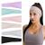 Flintronic 6 PCs Sports women's headband cotton stretch welding band mixed colors Wicking Stretchy headband for women sports/yoga/running/fitness #2 light color