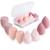 Euduq 8 pieces make -up sponge set beauty blender big make -up egg powder quaste cosmetics sponge washing sponge slimming pads for liquid foundation powder sun protection light pink