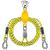 SELEWARE Heavy Duty Boat Tow Harness for Tubing, Boat Tow Rope with Stainless Steel Quick Connector, Heavy Duty Self Centering Tow Harness for Boat Water Sport Jet Ski Wakeboarding Yellow Boat Tow Harness W/ Pulley