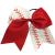 Infinity Collection Softball Hair Bows- 6.5 Softball Cheer Bows- Softball Hair Accessories- Perfect Softball Player Gift Red Stitch