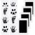 Baby handprint and footprint set 4 PCs baby footprint set baby impression set for newborns paw print set dog paw print set cat clean touch stamp pillow for baby shower black 4 pieces