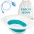 Sitz Bath for Hemorrhoids, Sitz Bath for Toilet Seat, Postpartum Care, Perineum Relief, Sits Bath Kit for Women - Collapsible, Wide Seat, Deeper Bowl - Use w/Sitz Bath Salt Green