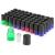 Pack of 50 1ml (1/4 Dram) Glass Roll on Bottle Mixed Color Sample Test Roller Essential Oil Vials Stainless Steel Roller Balls With Black Cap For Aromatherapy Perfume Oils-Pipette included