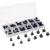 24 Pairs High Heel Tips Shoes Replacement Tap Caps 6 Size 8 /9/10/11/12/12.5mm U-Shape  Black