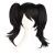 MapofBeauty 22"/55cm Short Hair and 2 Ponytails Beautiful Girl Cosplay Wig Complete Set 3 pcs (Black)
