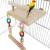 FrgKbTm Bird Perches Cage Toys Parrot Wooden Platform Play Gyms Exercise Stands with Acrylic Wood Swing Ferris Wheel Chewing for Animals Green Cheeks, Baby Lovebird, Chinchilla, Hamster Budgie