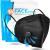 Face Mask Black Disposable with Breathing-Valve 10 Pack | Black Face Masks for Men and Woman 5 Layer | Disposable Face Mask for Protection | Breathable Sport Face Mask Lightweight Comfortable on Skin
