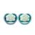 Philips Avent Ultra Air Soother - 2 x Light Breathable Glow-in-The-Dark Baby Soothers for Babies Aged 6-18 Months BPA-Free with Steriliser Carry Case (Model SCF376/13) Blue 2 Count (Pack of 1)