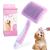 PHAVESAS Klein Pets Dog Brushing Cat brush pet brushed self-cleaning fur brush hair remote pet brush for long-haired and short hair purple pink pink small