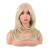 MapofBeauty 20 Inch/50 cm Long Layered With Bangs Straight Synthetic fiber Shoulder Length Hair for Daily Use or Party Wig (Blonde)