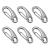 Syixute 6 pieces snap hook 304 stainless steel carabiner hook climbing clips 50 mm carabiner clips 100 kg load capacity for camping climbing hiking outdoor