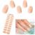 Ebanku 20pcs uv gel nail film nude pink nail film self -adhesive uv gel wraps nail sticker nail foil uv hardening with nail file and stick for women girls nail decoration