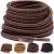 Miscly Round Boot Laces 1 Pair Heavy Duty and Durable Shoelaces for Boots, Work Boots & Hiking Shoes 54 (137 CM) Black - Brown Combo