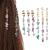 FRDTLUTHW Colored Natural Stone Pendant Hair Jewelry for Braids Crystal Dreadlock Accessories for Women Girls(pack of 6) 6PCS Green Pink Purple