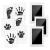 3 PCs baby impression set baby handprint and footprint Clean touch stamp cushion baby hand print baby skin does not come into contact with color for baby shower family gift - norjews