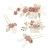 4 Pieces Gold Wedding Hair Comb Pearl Bridal Hair Accessories Rhinestone Bridal Jewelry Comb Hair Clip for the Bride Bridesmaid - Pink