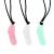 Toyandona 3PCs sensory necklace Beißring necklace toys silicone chew tool chewing fans for young girls with autism adhs SPD oral motor teeth bite needs