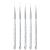 Sularpek Nail Art Brushes 5 pcs Detail Nail Brushes Nail Art Liner Brushes Nail Art Design Painting Brush for DIY & Professional Use Detailer Brush Dotting Tool White