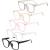 DEOMOR 5 pieces / 5 colors decorative glasses without prescription transparent lens retro glasses without prescription