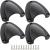 4 Pcs Large Nylon 3" Marine Wire Cable Vent Cover, Clamshell Vent for Boat, Smooth Edge Thickness 1/8", Size: 3" x 2-1/2", Height: 1.1", Wire Vent Cover, Clamshell Vent, Free Installation Screws