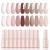 Larvall Beautpal Nude Gel Polish 10 Pcs All Seasons Skin Tones Gel Nail Polish Nude Pink Neutral Nail Polish Set Soak Off LED Gel Polish Nail Set Salon DIY Manicure Gift Box for Women C-Nude Pink